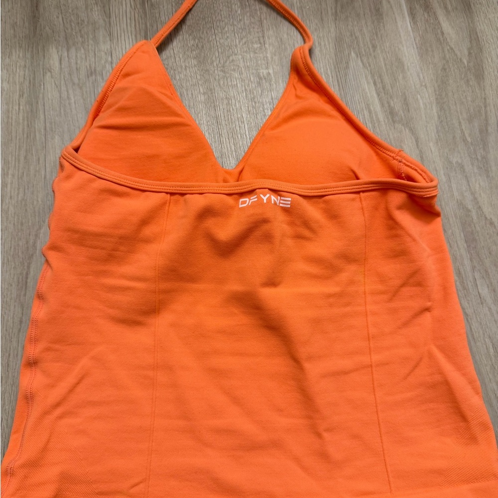 Vibrant Orange Halter Neck